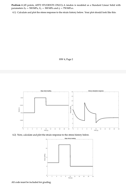 [GET ANSWER] Problem 4 ( 45 points, 60572 STUDENTS ONLY): A tendon is ...