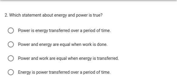 Which Statement About Energy Is Correct