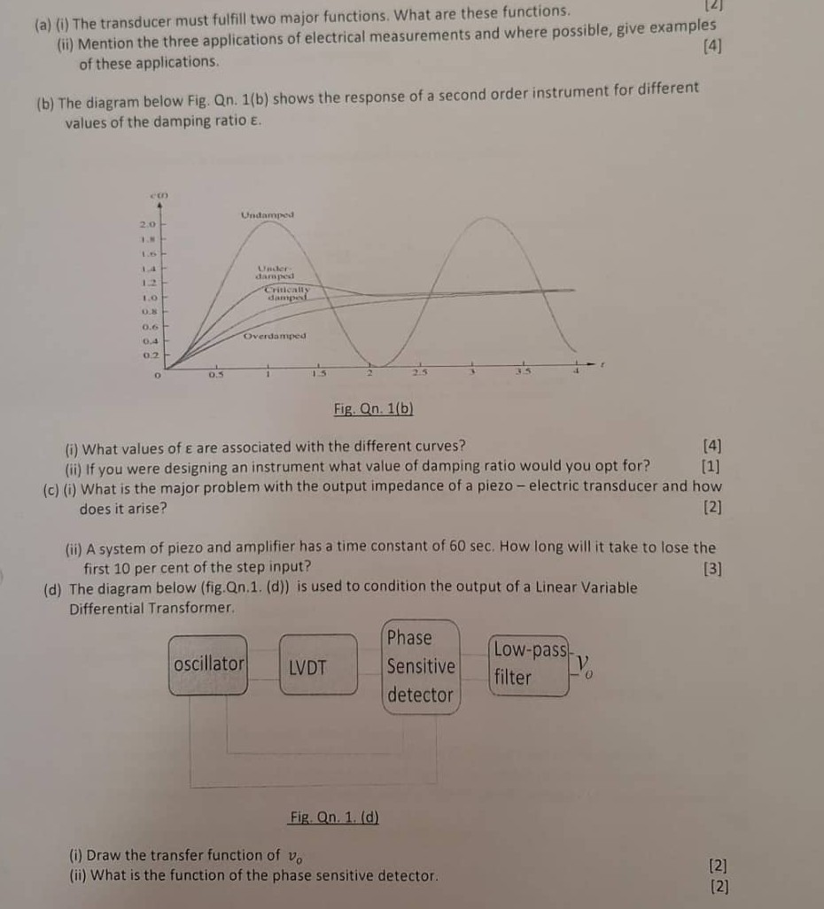 a i the transducer must fulfill two major functions what are these ...