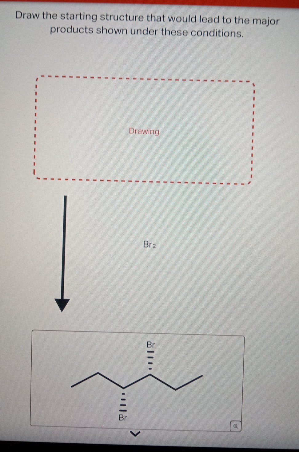 Draw the starting structure that would lead to the major products shown ...