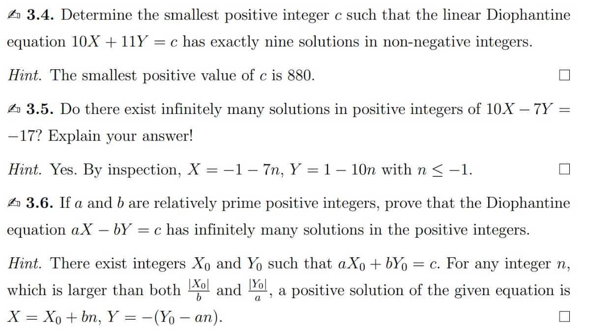 3.4. Determine the smallest positive integer c such that the linear ...