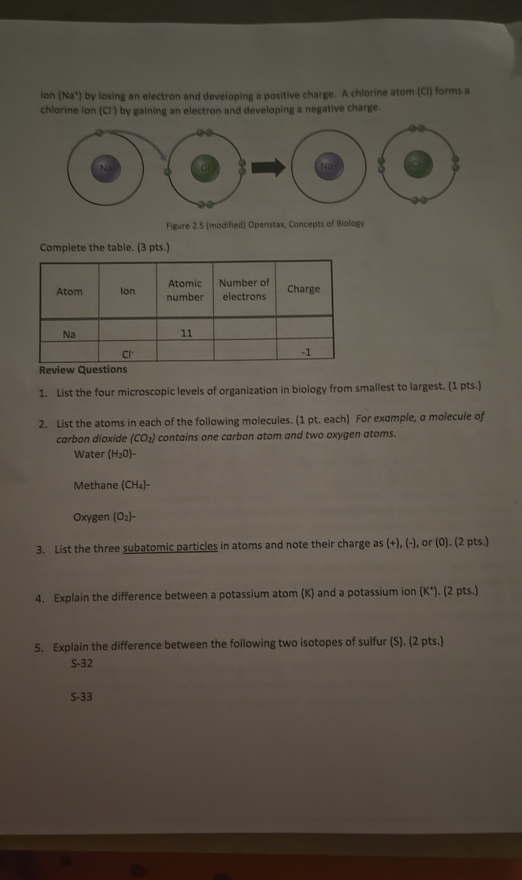 ion ( Na^ ) by losing an electron and developing a positive charge. A ...