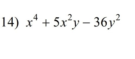 14) x^4+5 x^2 y-36 y^2