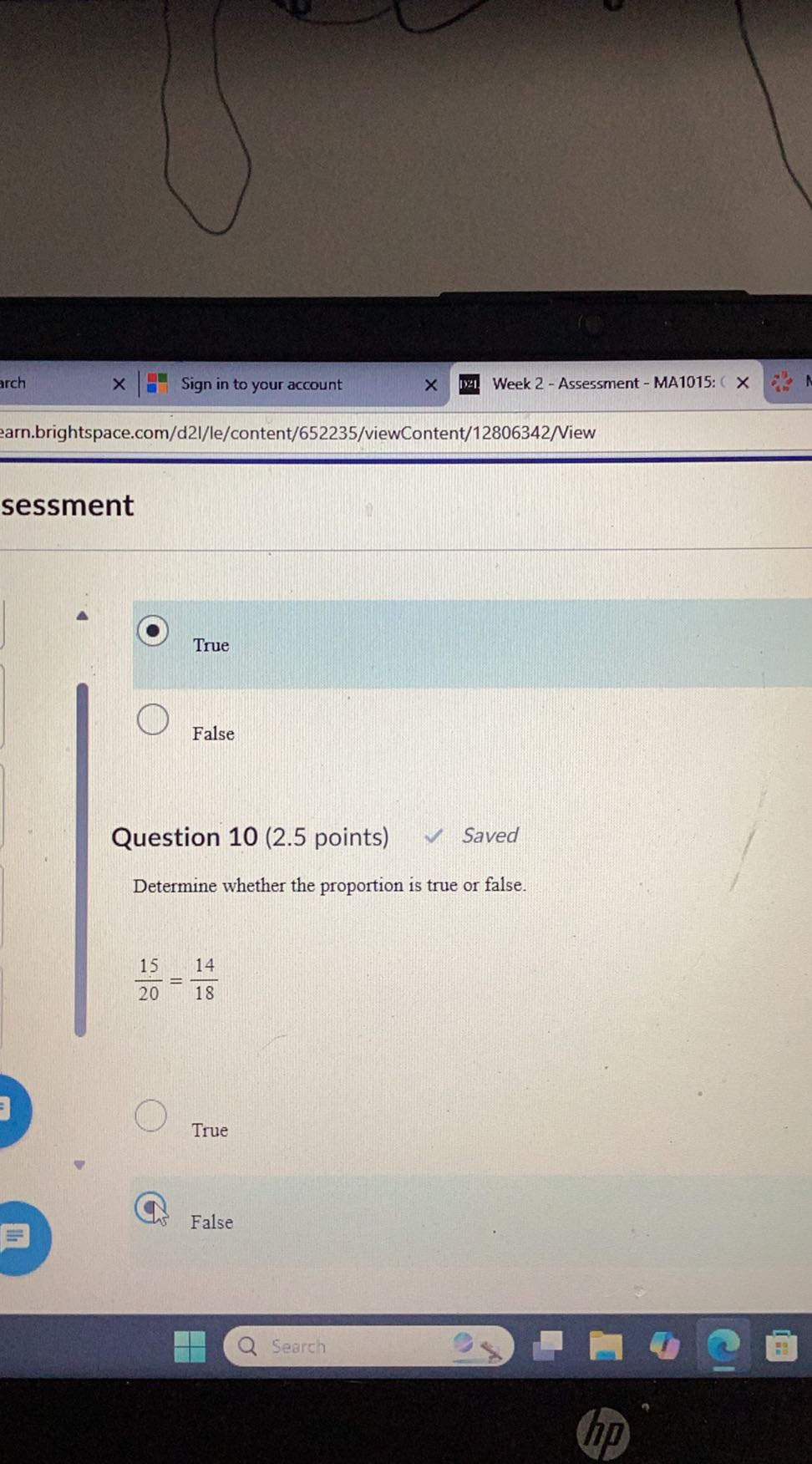[GET ANSWER] arch Sign in to your account Week 2 - Assessment - MA1015 ...