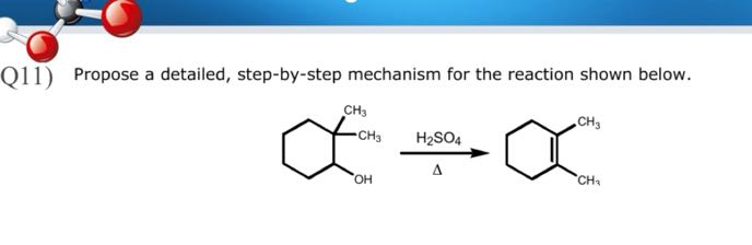 Q11) Propose a detailed, step-by-step mechanism for the reaction shown ...