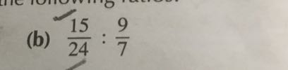 (b) (15)/(24): (9)/(7)