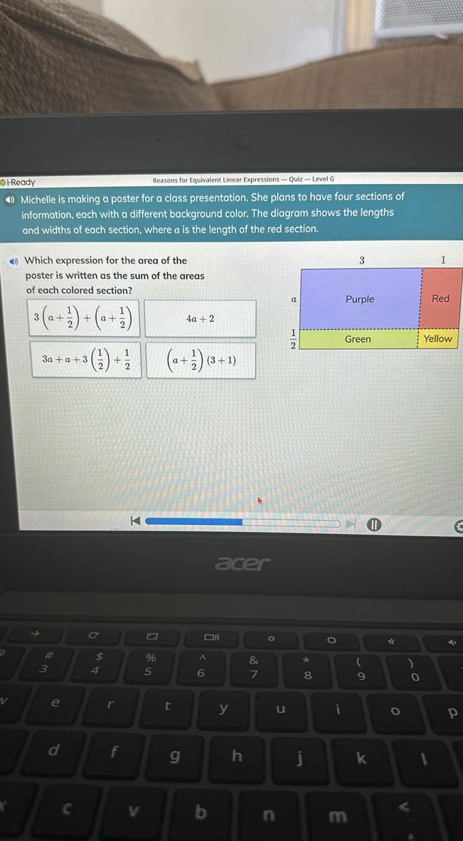 $i-Ready Reasons for Equivalent Linear Expressions — Quiz — Level G ...