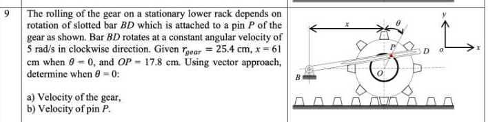 Single Rack Gear Rotation 9 The rolling of the gear on a stationary lower rack depends on ...