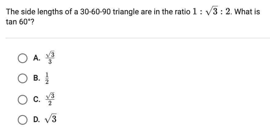 the-side-lengths-of-a-30-60-90-triangle-are-in-the-ratio-1-3-2