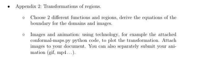 - Appendix 2: Transformations of regions. - Choose 2 different ...