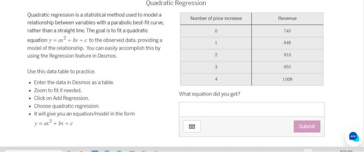 quadratic regression quadratic regression is a statistical method used ...