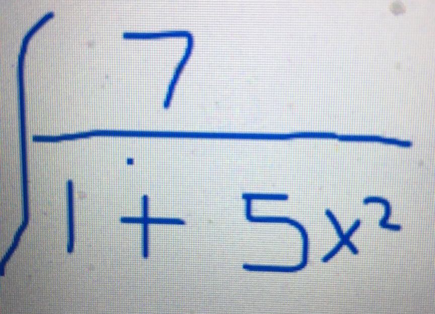 ∫(7)/(1+5 x^2)