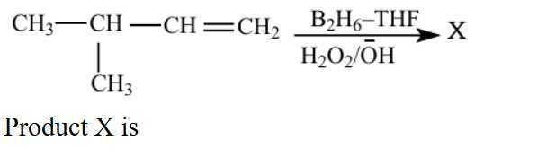 CH3CH3-^CH-CH=CH2[H2O2 / OH]B2H6-THFX

Product X is