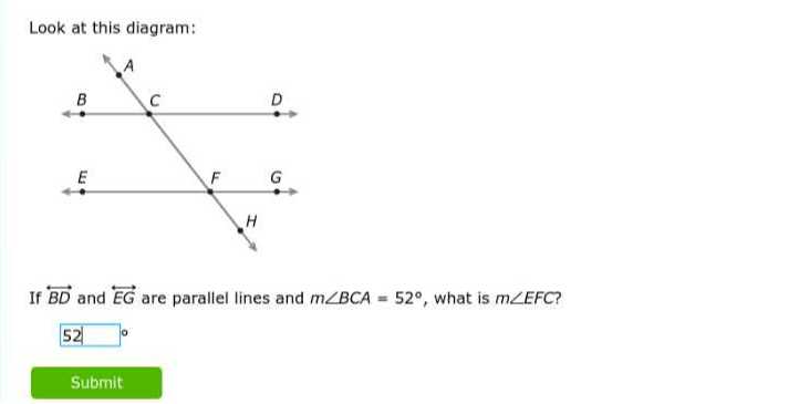 Look at this diagram: If B D and E G are parallel lines and...