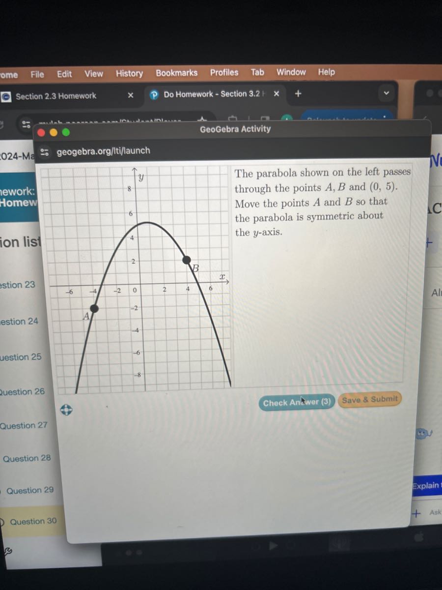 Section 2.3 Homework Do Homework - Section 3.2 GeoGebra Activity 024-Ma ...