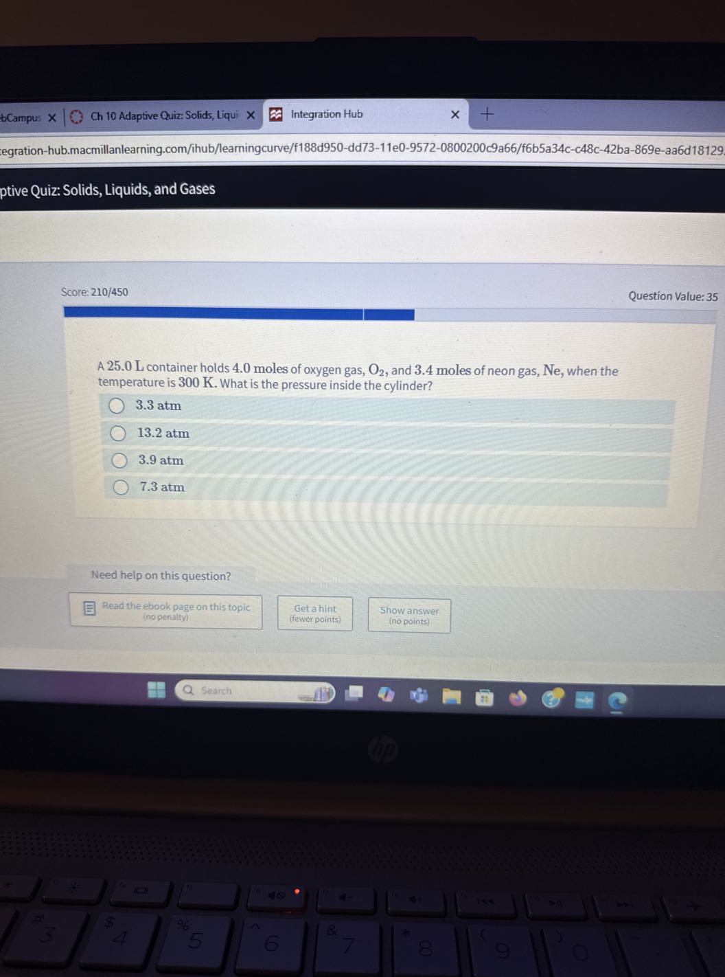 bCampus Ch 10 Adaptive Quiz: Solids, Liqui Integration Hub egration-hub ...