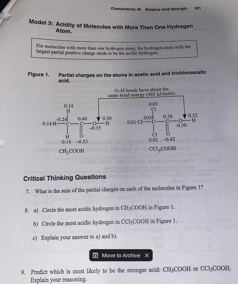 ChemActivity 46 Relative Acid Strength 281 Model 3: Acidity of ...