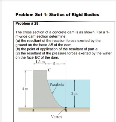 problem set 1 statics of rigid bodies problem 28 the cross section of a ...