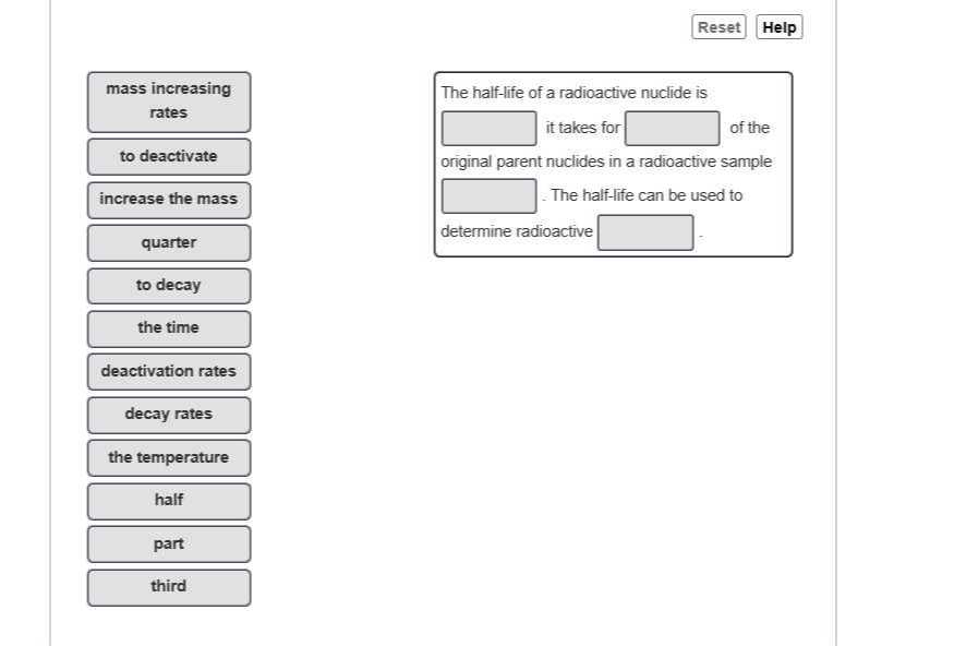 Reset Help mass increasing rates to deactivate increase the mass ...