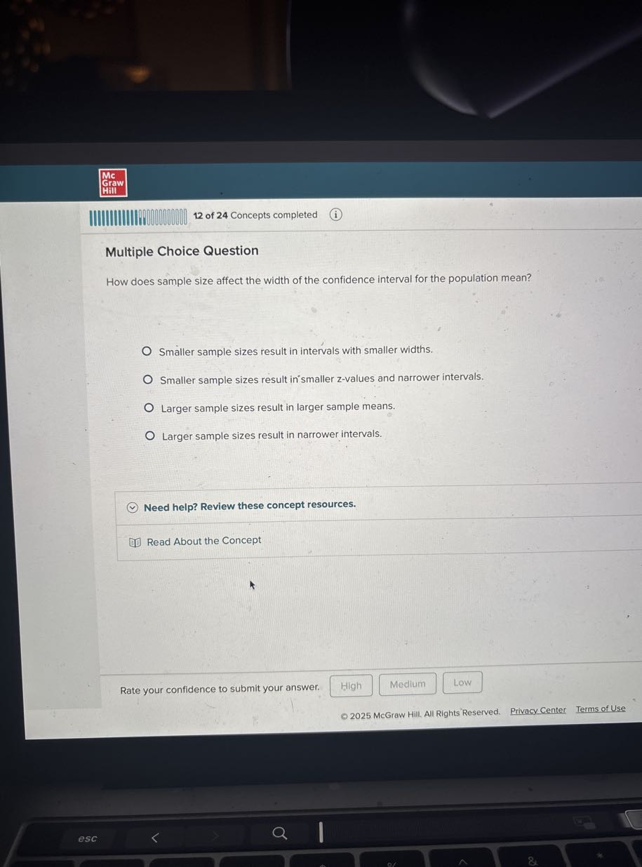 Mc Graw Hill 12 of 24 Concepts completed Multiple Choice Question How ...