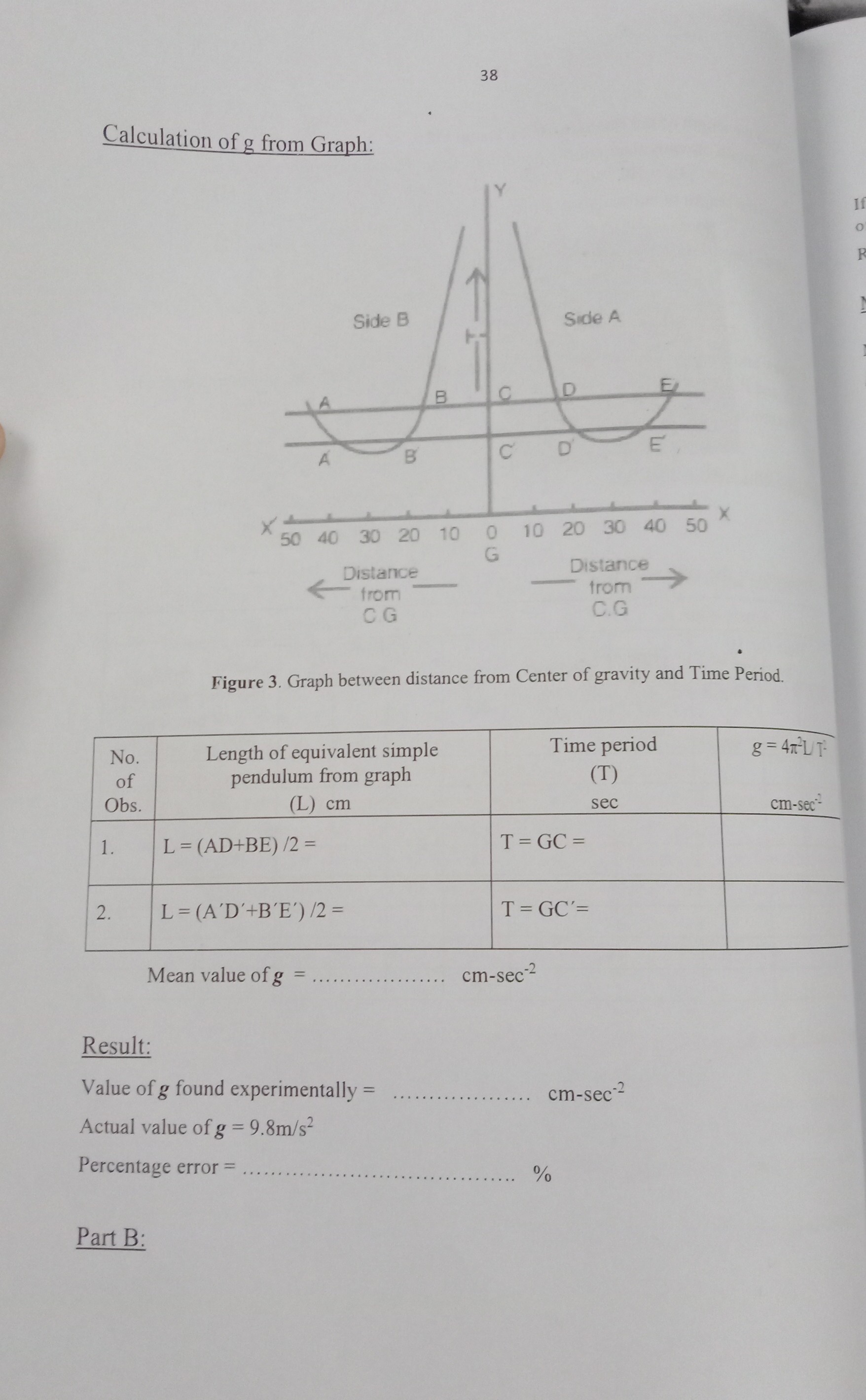 38 calculation of g from graph figure 3 graph between distance from ...