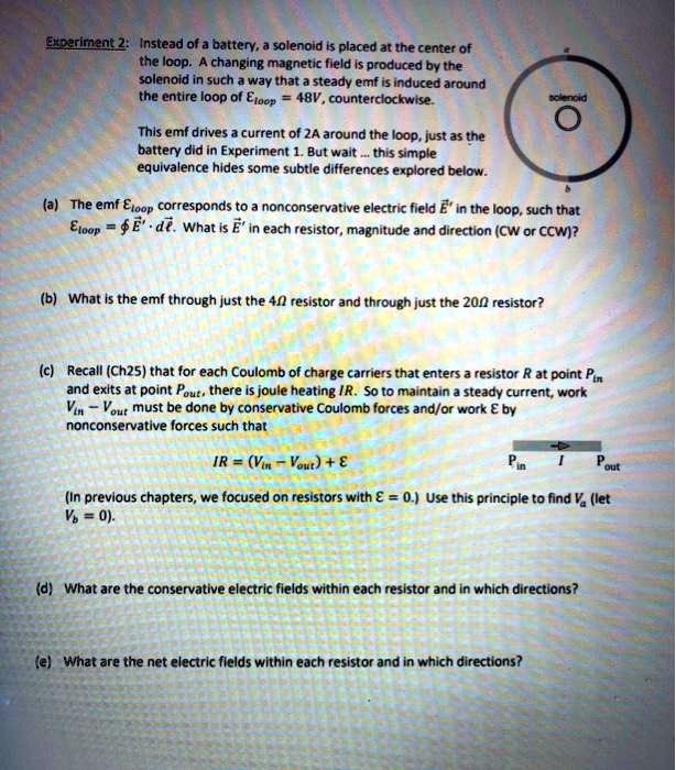 SOLVED Experiment 2 SolenoidInduced EMF and Electric Fields in a
