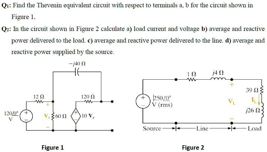 SOLVED: Please solve question 1 Q1: Find the Thevenin equivalent ...