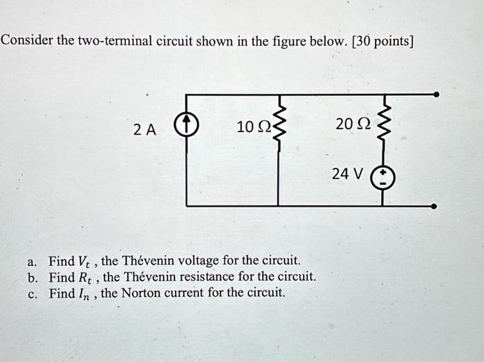 SOLVED Consider the twoterminal circuit shown in the figure below