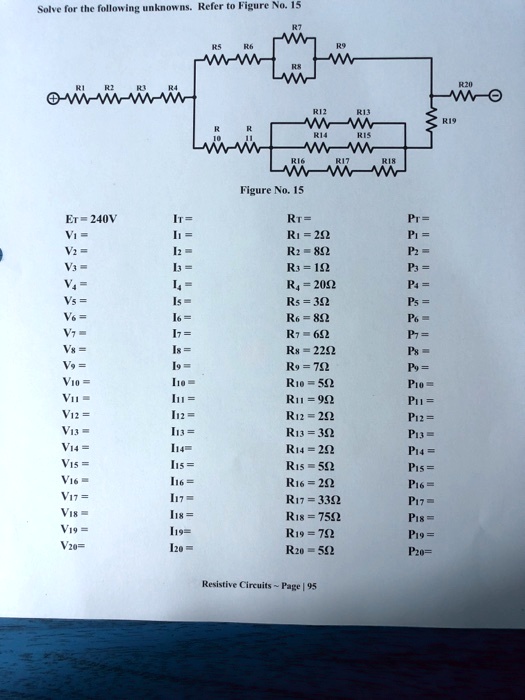 SOLVED Solve for the following unknowns. Refer to Figure No.15 R7