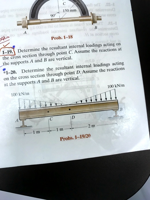 [GET ANSWER] C 150 mm 90° A B Prob. 1-18 1-19. Determine the resultant ...
