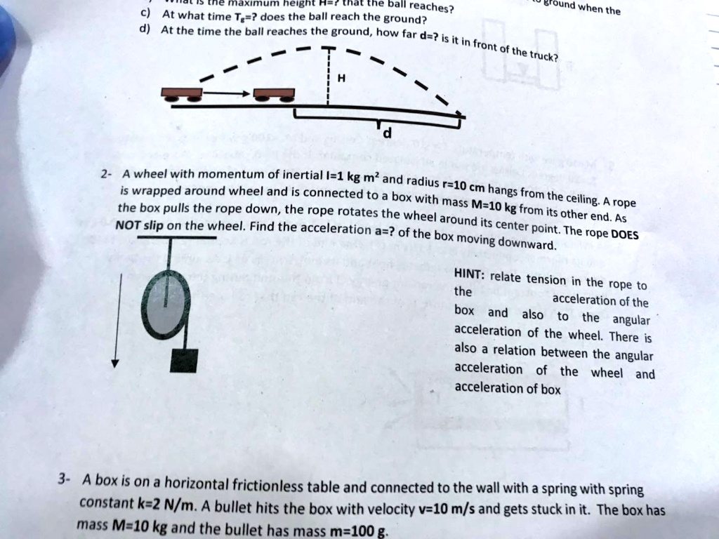 SOLVED 13. The maximum height that the ball reaches when it reaches