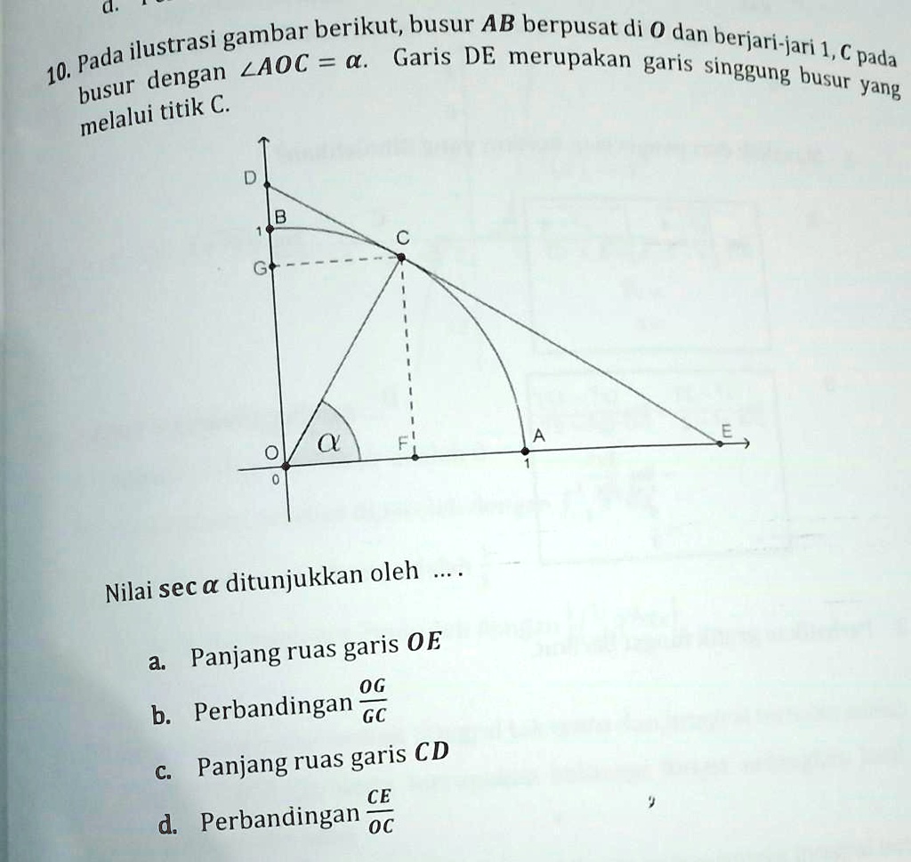 SOLVED: ayo....silahkan poin besar gambar berikut, busur AB berpusat di ...