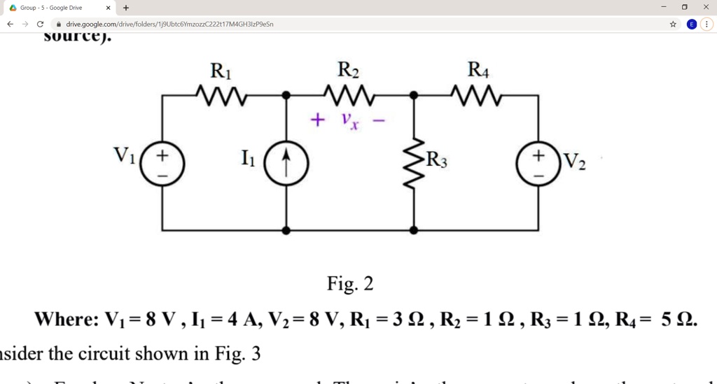 Solved Using Superpositiona Determine The Voltage Labeled Vx In The Circuit Represented In 2268