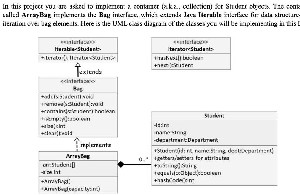 SOLVED: In this project, you are asked to implement a container, also ...