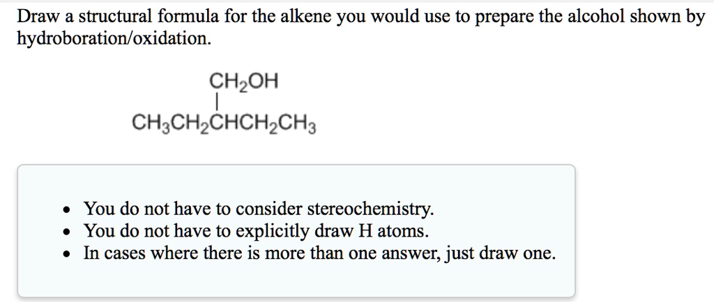 Draw a structural formula for the alkene you would us… - SolvedLib