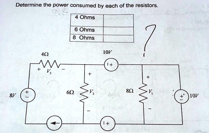 SOLVED: Text: Current source 3A and voltage source 10V Determine the ...