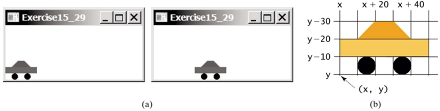 SOLVED: 15.29 (Racing car) Write a program that simulates car racing ...