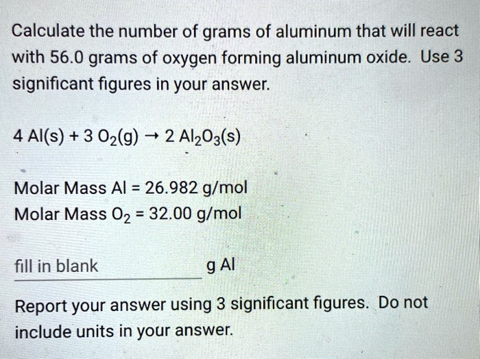 SOLVED: The Correct Name For Al2O3 Is Aluminum Oxide, 59% OFF
