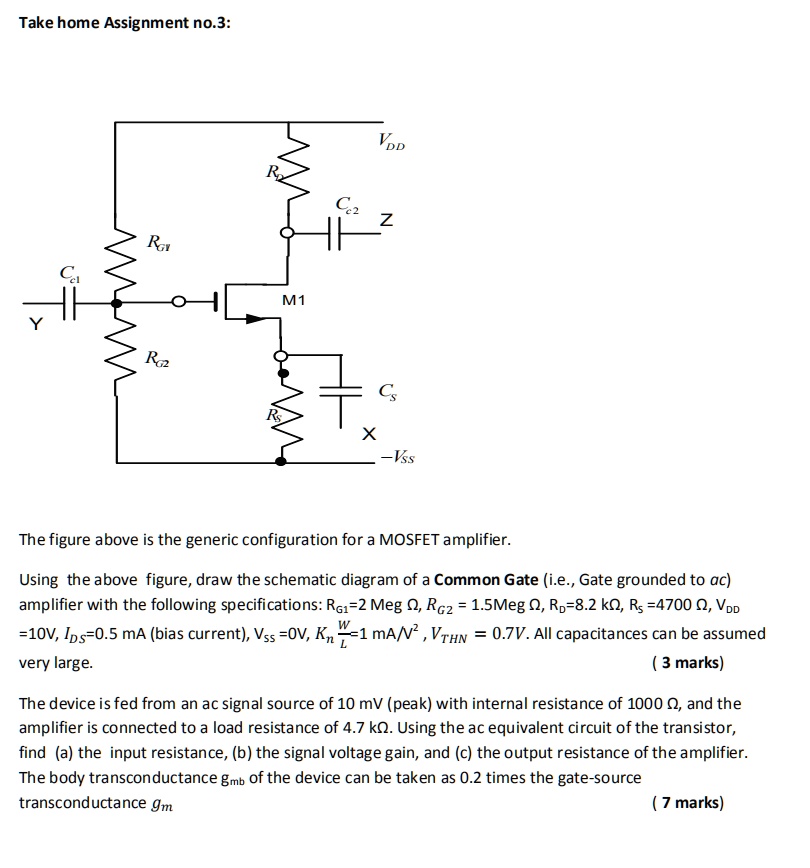 SOLVED: Take Home Assignment No. 3: M1 The figure above is the generic