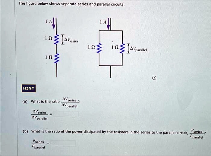 SOLVED: The Figure Below Shows Separate Series And Parallel Circuits ...