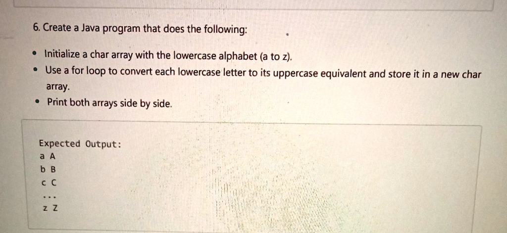 [GET ANSWER] 6 create a java program that does the following initialize ...