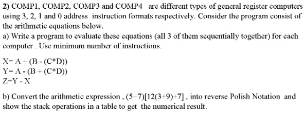 SOLVED: 2) COMP1, COMP2, COMP3 And COMP4are Different Types Of General ...