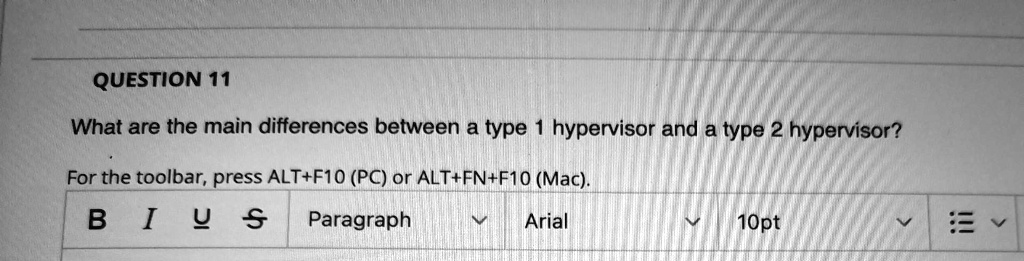 SOLVED: what are the main differences a type 1 hypervisor and 2 a type ...