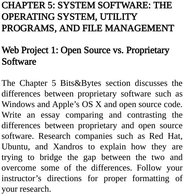 SOLVED: CHAPTER 5: SYSTEM SOFTWARE: THE OPERATING SYSTEM, UTILITY ...