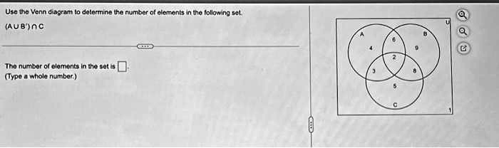 SOLVED: Use the Venn diagram to determine the number of elements in the ...