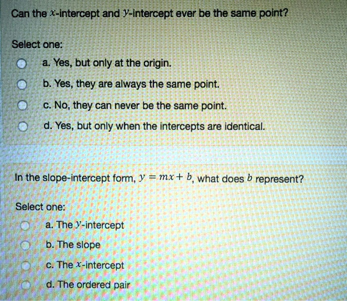 x intercept ordered pair