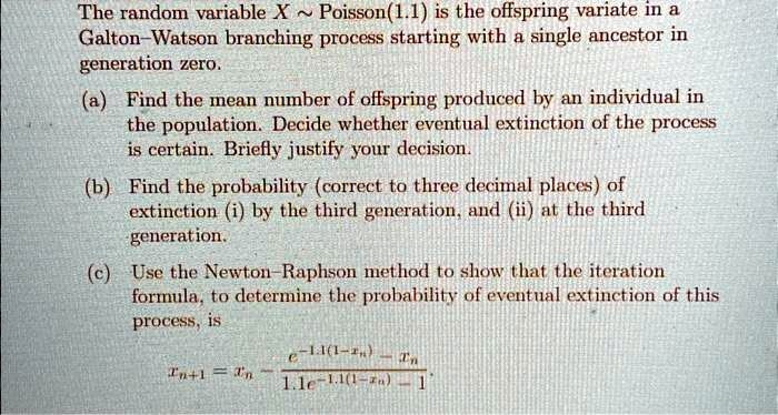 VIDEO solution: Texts: The random variable X Poisson(λ) is the ...