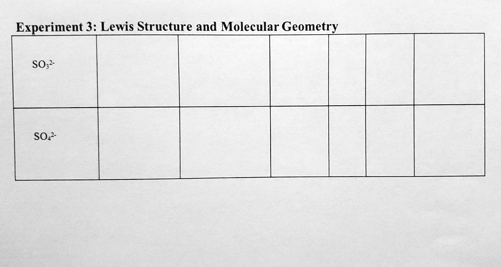 experiment 3 lewis structure and molecular geometry so so 67377