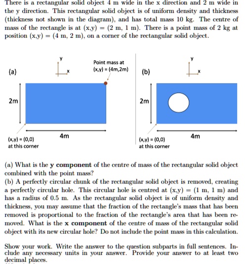 SOLVED:There rectangular solid object mWide mn the direction and 2 m ...