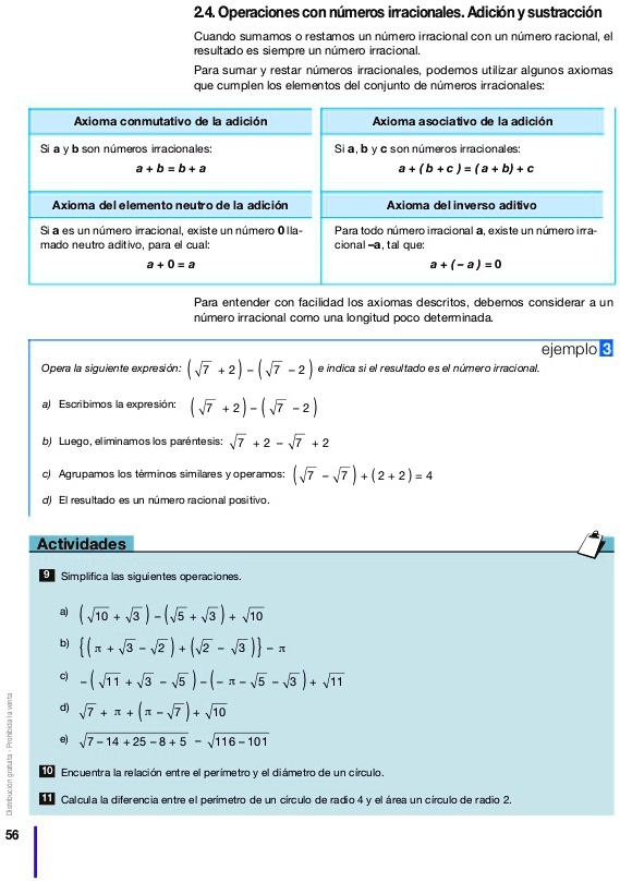 SOLVED: La Pagina 56 Actividad 9 24 Operaciones Con Números ...